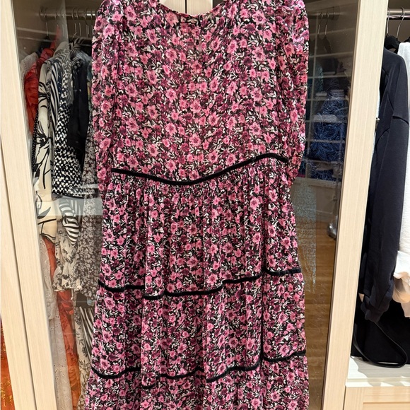 Zara Pink and Black Patterned dress - Picture 4 of 4